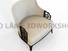 Model 3dmax thiết kế bàn ghế sofa Elan Lounge Chair phong cách á đông miễn phí