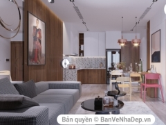 Model 3dmax thiết kế nội thất phòng khách và phòng bếp