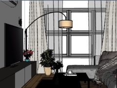Model bản vẽ thiết kế nội thất căn hộ trung cư 80m2