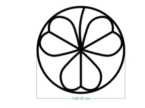Model cắt cnc cỏ 3 lá dxf
