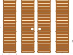 Model cắt cnc cổng 4 cánh đơn giản dxf