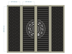 Model cắt cnc cổng 4 cánh dxf