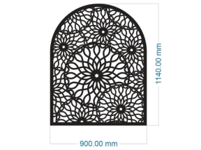Model cắt cnc hàng rào hoa tròn