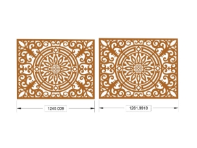 Model cắt cnc hoa văn giếng trời đẹp
