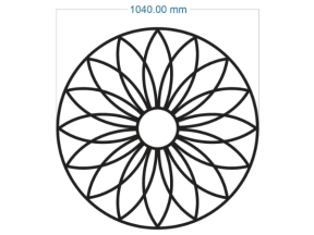 Model cắt cnc mái kính tròn dxf