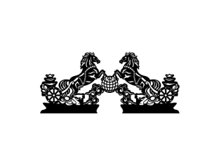 Model cắt cnc ngựa chở vàng