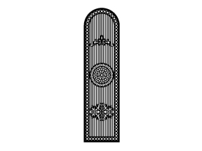 Model cnc cổng 1 cánh phụ