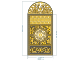 Model cnc cổng 1 cánh tứ linh dxf
