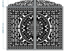 Model cnc cổng 2 cánh đẹp