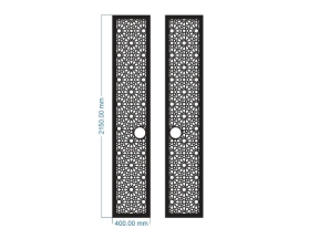 Model cnc cổng 2 cánh đơn giản có lỗ khóa