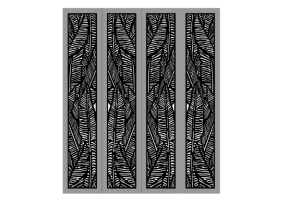 Model cnc cổng 2 cánh hình lá chuối