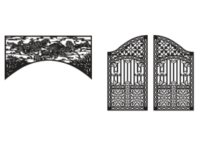 Model cnc cổng 2 cánh hoa và mã đáo thành công