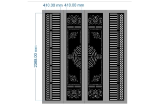 Model cnc cổng 2 cánh hoa văn đẹp nhất dxf