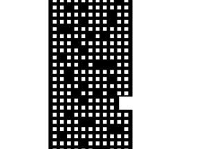 Model cnc cổng 2 cánh hoa văn ô vuông