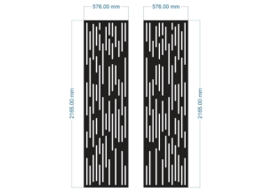Model cnc cổng 2 cánh kẻ sọc