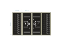Model cnc cổng 2 cánh trống dơi dxf mới