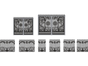 Model cnc cổng 2 cánh và hàng rào mới