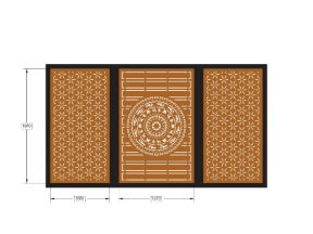 Model cnc cổng 3 cánh mới