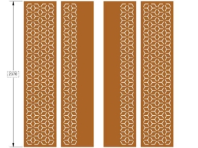 Model cnc cổng 4 bông tuyết đơn giản