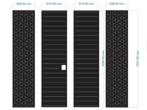 Model cnc cổng 4 cánh bông tuyết dxf