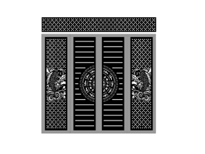 Model cnc cổng 4 cánh cá chép bé