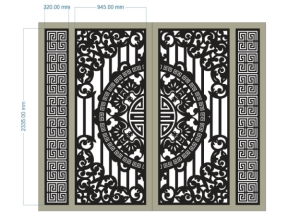 Model cnc cổng 4 cánh đẹp