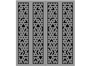 Model cnc cổng 4 cánh đơn giản 2d dxf