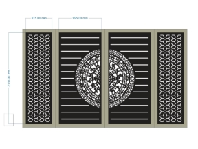 Model cnc cổng 4 cánh dxf đẹp mắt nhất