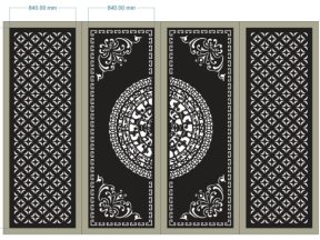 Model cnc cổng 4 cánh siêu hot