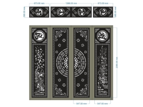 cổng 4 cánh cnc,File cổng 4 cánh,cnc 4 cánh,File cnc cổng 4 cánh