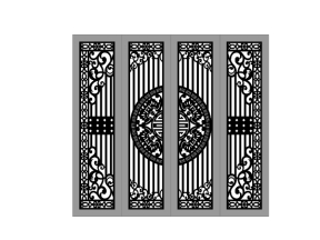 Model cnc cổng 4 cánh trống dơi
