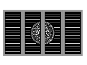 Model cnc cổng 4 cánh trống đồng đơn giản