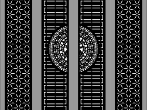 Model cnc cổng 4 cánh trống đồng dxf mới
