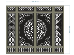 Model cnc cổng 4 cánh trống đồng mới nhất