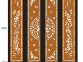 Model cnc cổng 4 cánh vạn sự như ý sen