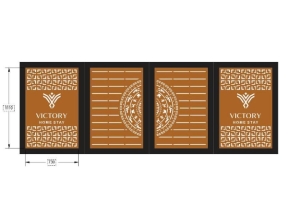 Model cnc cổng 4 cánh victoria home