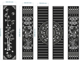 Model cnc cổng 6 cánh cá trúc