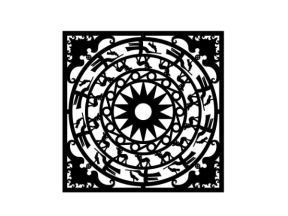 Model cnc cổng giếng trời con dơi