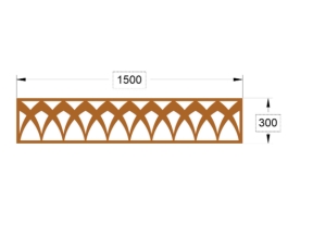 Model cnc diềm mái kính đẹp