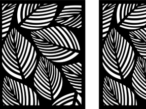 Model cnc giếng trời lá