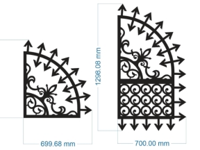 Model cnc hàng rào cổng dxf