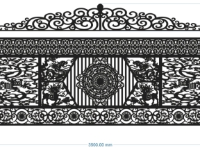 Model cnc hàng rào tứ linh dxf