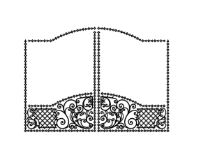 Model cnc hoa văn cổng 2 cánh