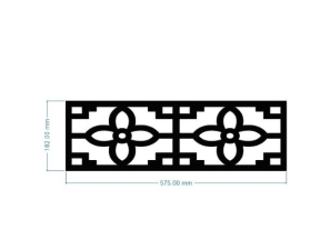 Model cnc hoa văn cổng lá 4 cánh