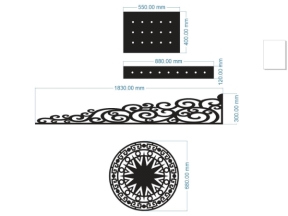 Model cnc hoa văn cổng trống đồng vòm