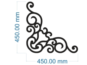 Model cnc hoa văn hoa góc mái kính đẹp