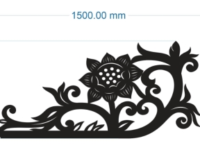 Model cnc hoa văn mái chùa sen