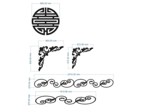Model cnc hoa văn mái kính đẹp nhất dxf
