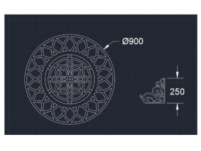Model cnc hoa văn mái kính và hoa góc