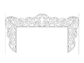 Model cnc hoa văn phía trên khung ảnh thời
